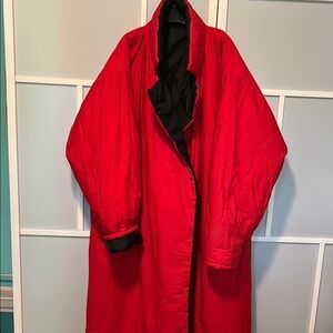 Norma Kamali Vintage Red sleeping bag Jacket